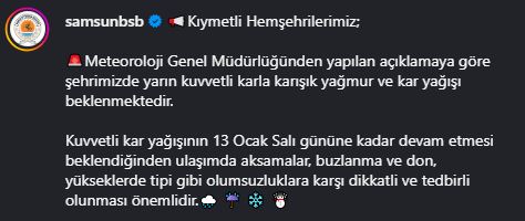 Samsun Bsb Uyari 1126