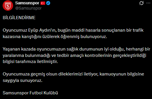 Samsunspor Bilgilendirme 28126