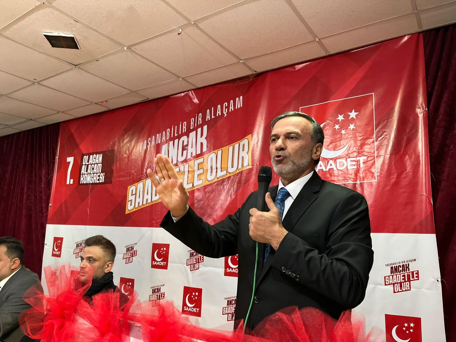 Saadet Partisi Alaçam’da kongre heyecanı: Nural Yener güven tazeledi 