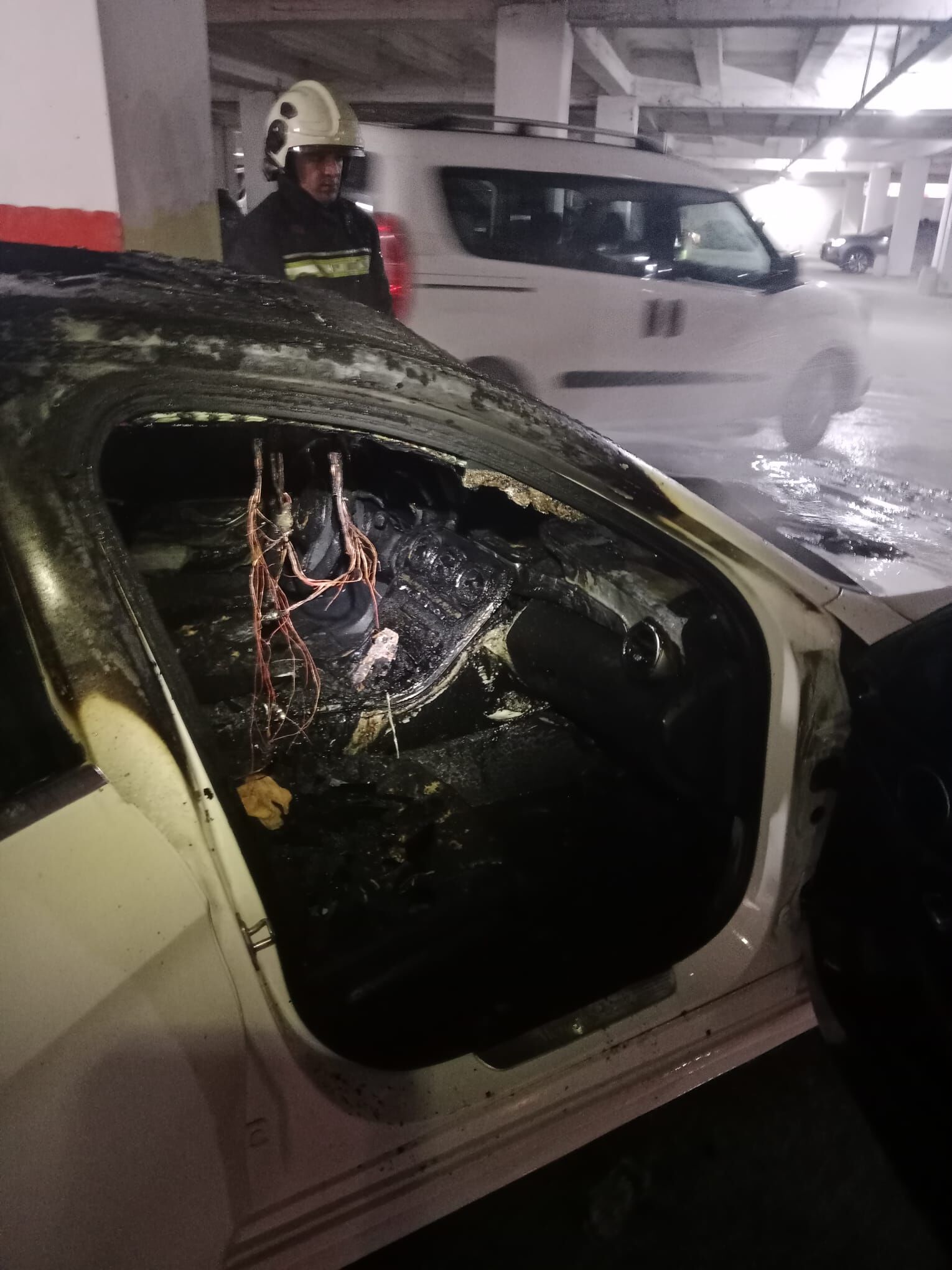 Samsun'da OMÜ otoparkında faciadan dönüldü