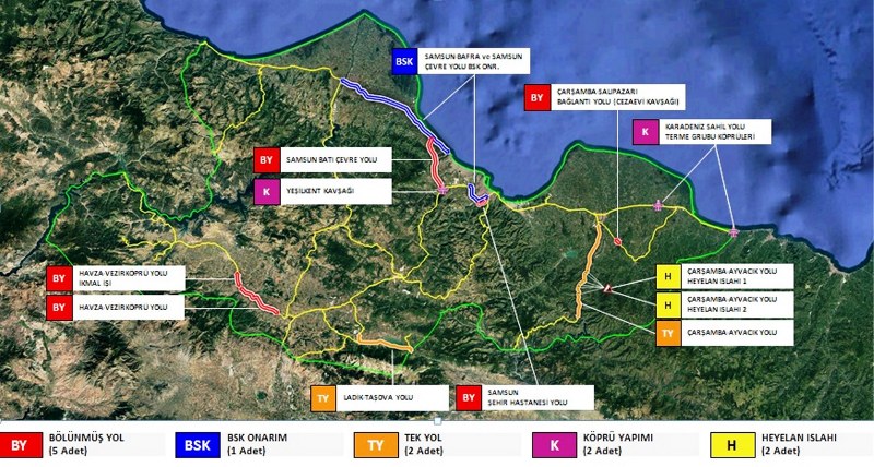 Samsun’da yol yatırımları 27 milyar TL’yi aştı