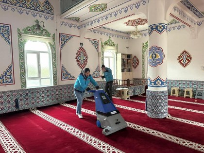 Vezirköprü'de camiler Ramazan'a hazırlanıyor