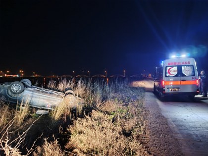 Samsun'da yasak buluşma kovalamacası kazayla bitti!