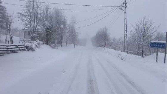 Karadeniz'de kar yağışı! Bazı ilçelerde eğitime ara verildi