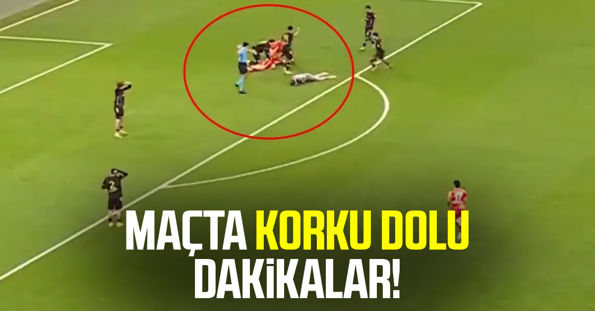 Ambulansla oyundan çıktı: Maçta korku dolu dakikalar!