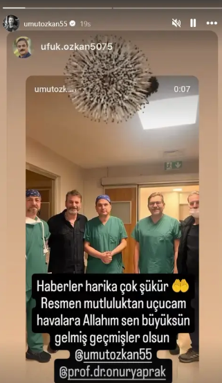 Samsunlu oyuncu Ufuk Özkan'ın saatler süren ameliyatı sonrası ilk paylaşım