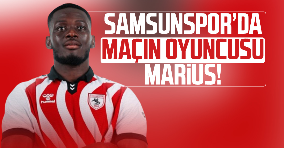 Samsunspor’da maçın oyuncusu Marius Mouandilmadji!