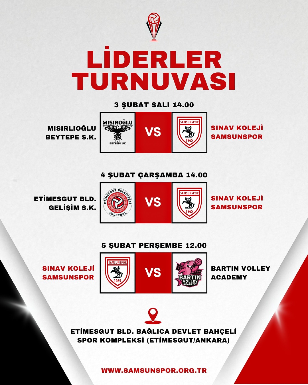 Samsunspor voleybol Ankara yolcusu: Liderlerle kritik mesai