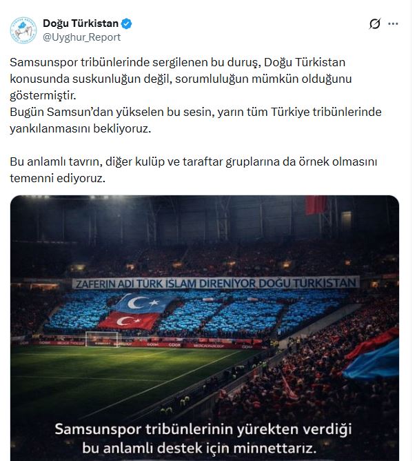 Samsunspor tribünlerinden dünyaya mesaj sosyal medyada gündem oldu