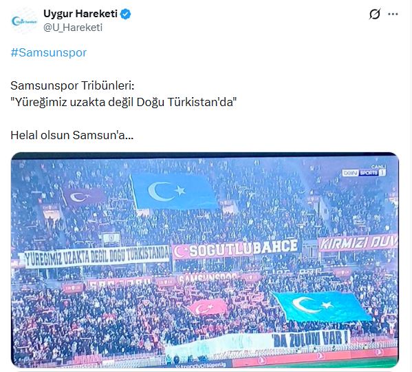 Samsunspor tribünlerinden dünyaya mesaj sosyal medyada gündem oldu