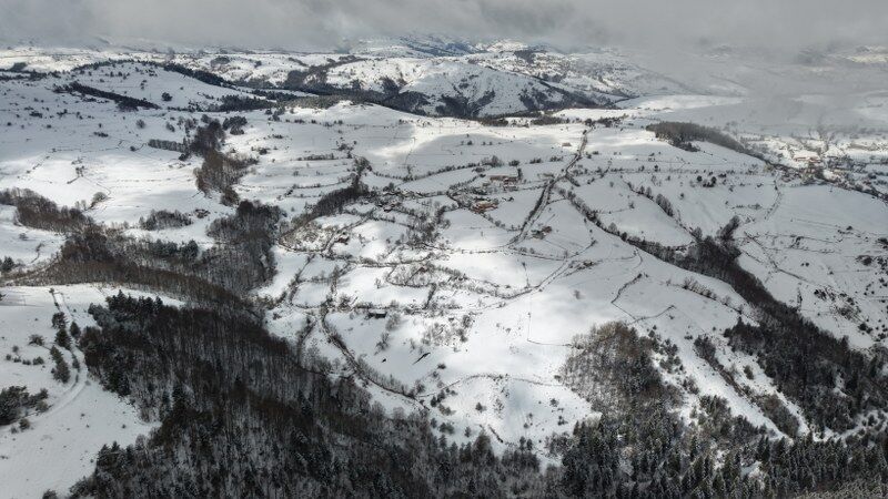 Samsun'da kar sonrası muhteşem manzara: Kızlan Yaylası 