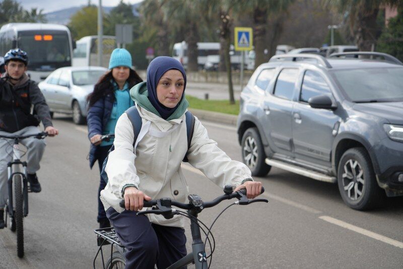 Samsun'da yüzlerce pedal aynı mesaj için döndü 