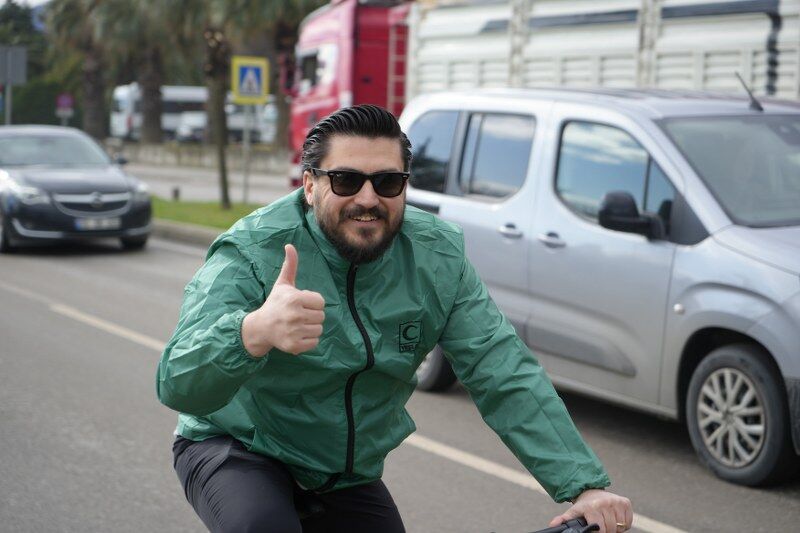 Samsun'da yüzlerce pedal aynı mesaj için döndü 