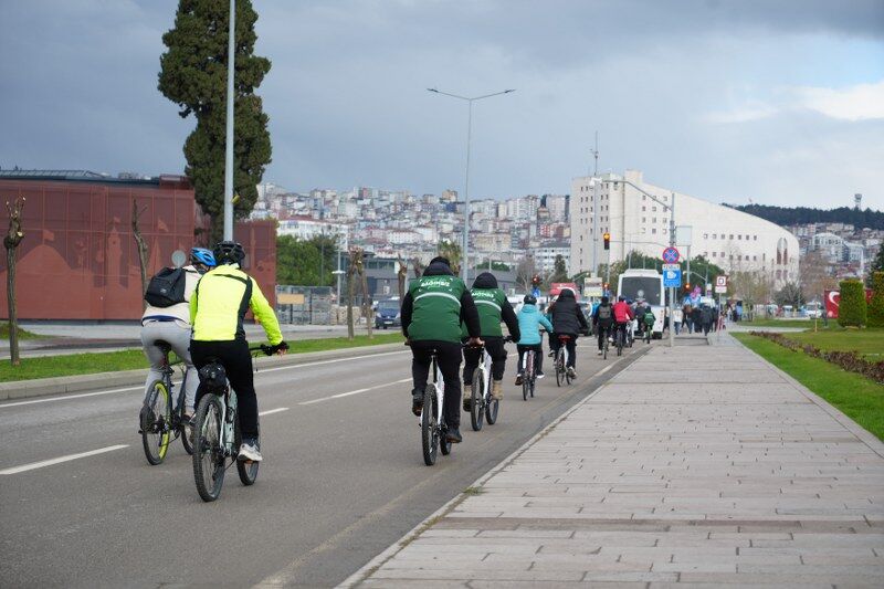 Samsun'da yüzlerce pedal aynı mesaj için döndü 