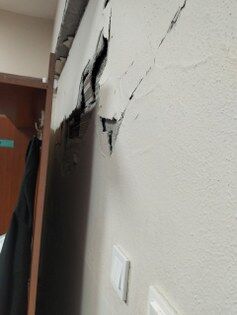 Tokat'taki deprem sonrası okulda korkutan manzara