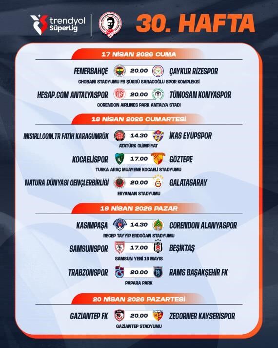 Samsunspor’da üç haftalık zorlu sınav: Fikstür belli oldu