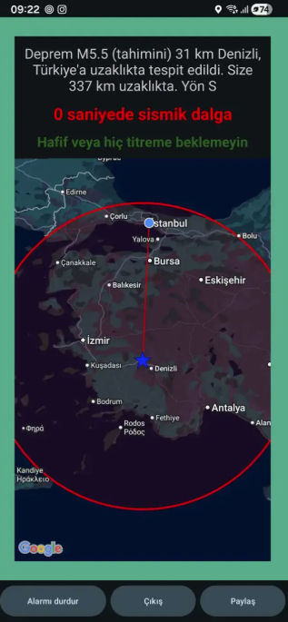 Denizli'de şiddetli deprem! Çevre illerde de hissedildi 