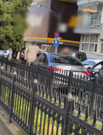 Samsun'da trafikte tansiyon yükseldi! Gergin anlar 