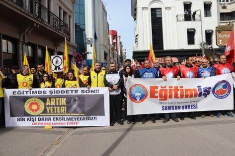 Samsun'da öğretmenler, Fatma Nur Çelik için eylemde