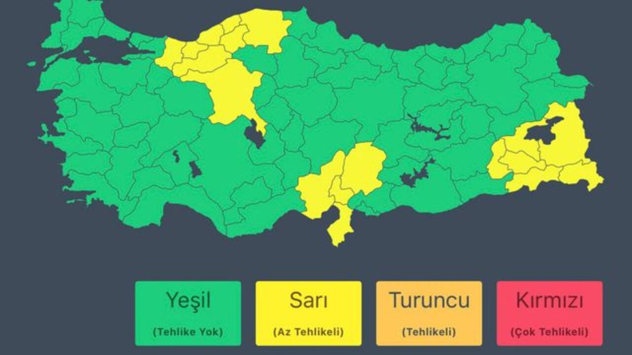 Icisleri Bakanligindan 18 Il Icin Uyari 1280X720