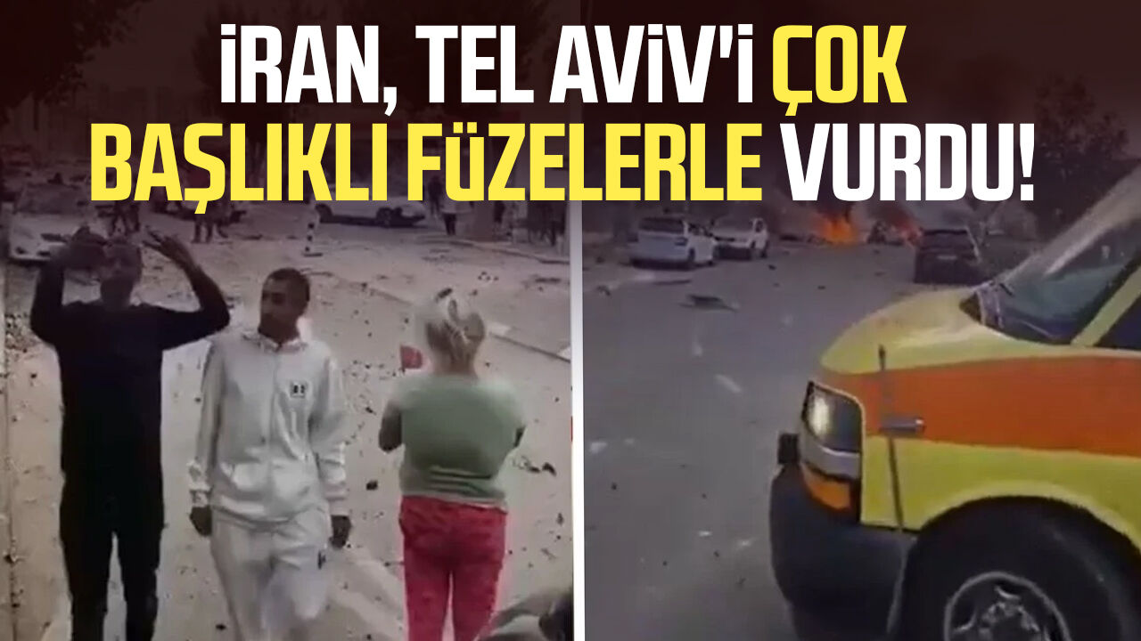 İran, Tel Aviv'i çok başlıklı füzelerle vurdu!