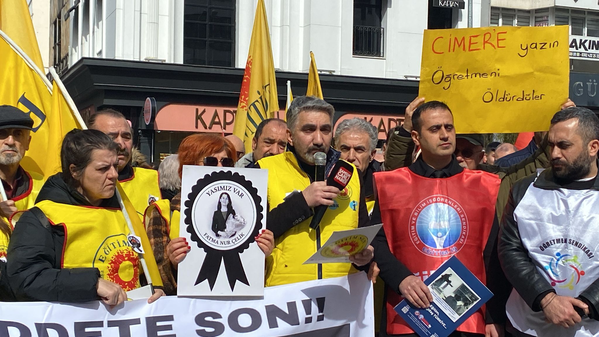 Samsun'da öğretmenler, Fatma Nur Çelik için eylemde