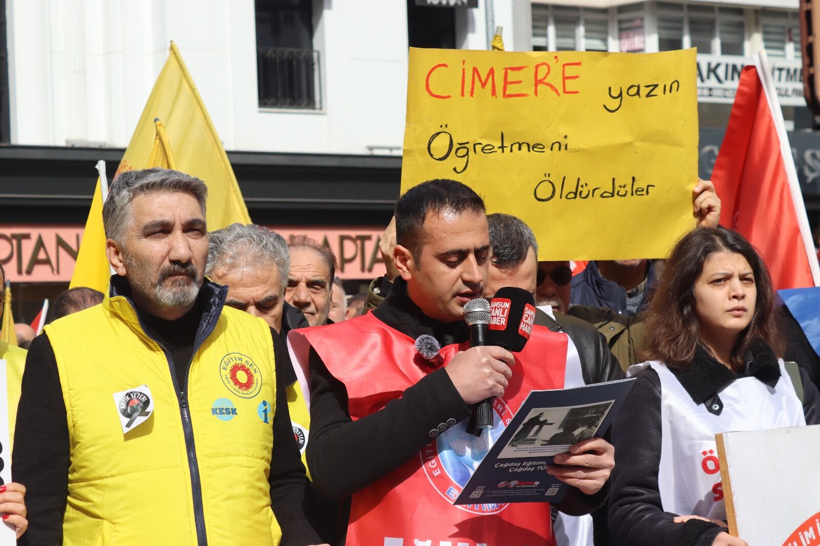 Samsun'da öğretmenler, Fatma Nur Çelik için eylemde