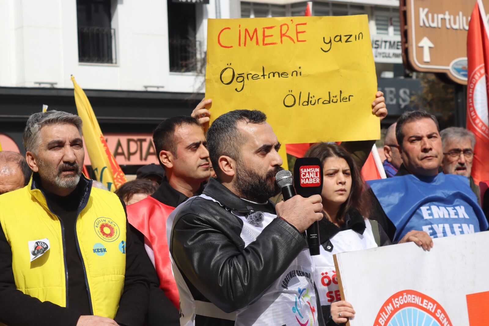 Samsun'da öğretmenler, Fatma Nur Çelik için eylemde