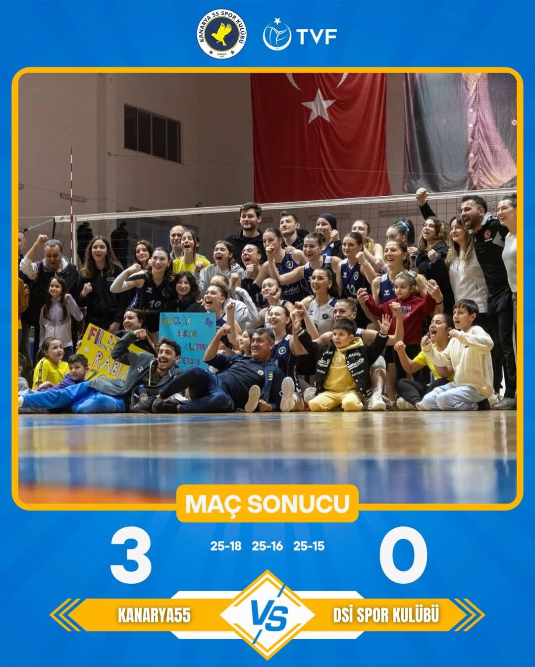 Kanarya 55 namağlup şampiyon! Final etabına yükseldi