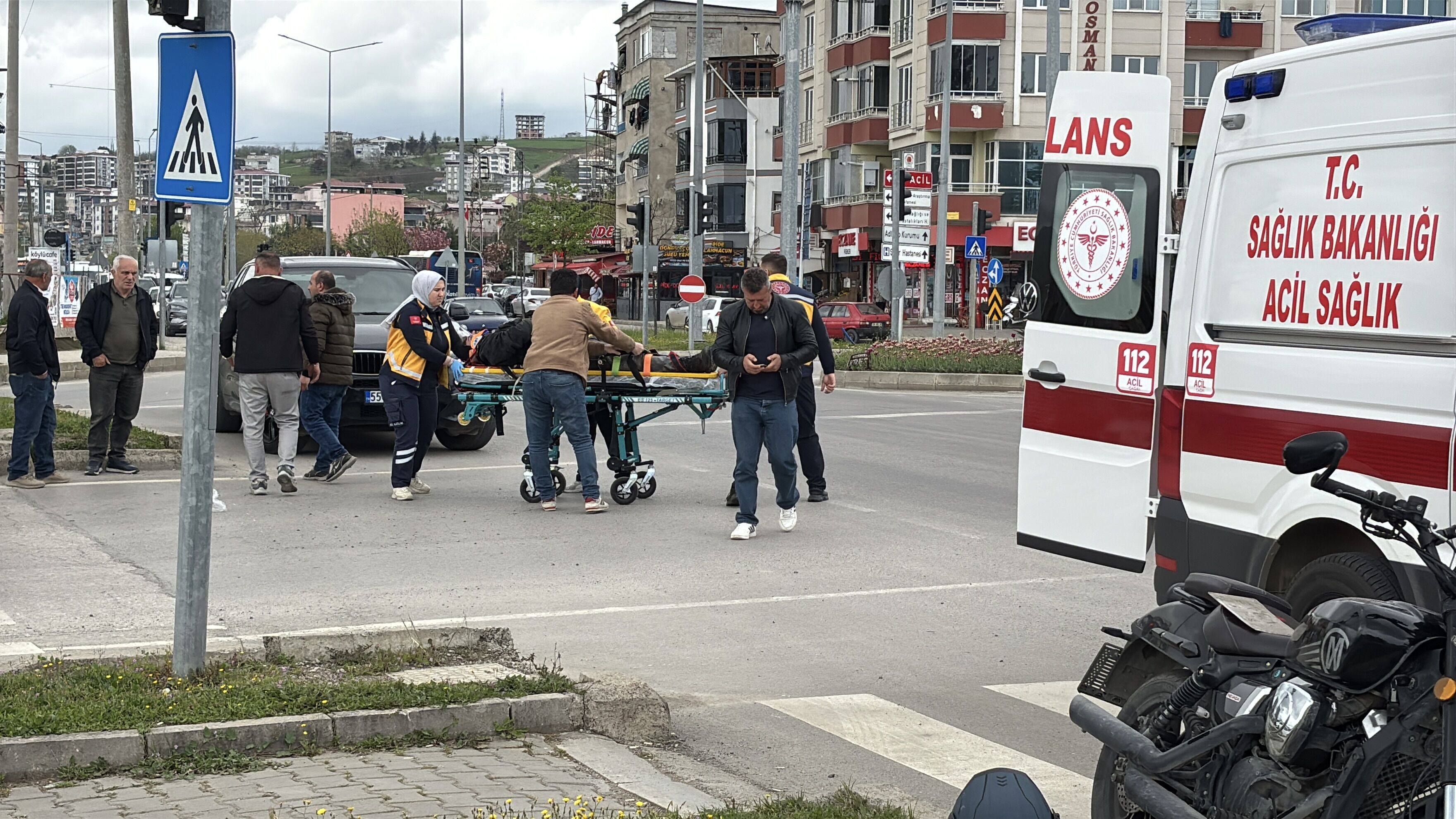 Samsun Barış Bulvarı’nda kaza!