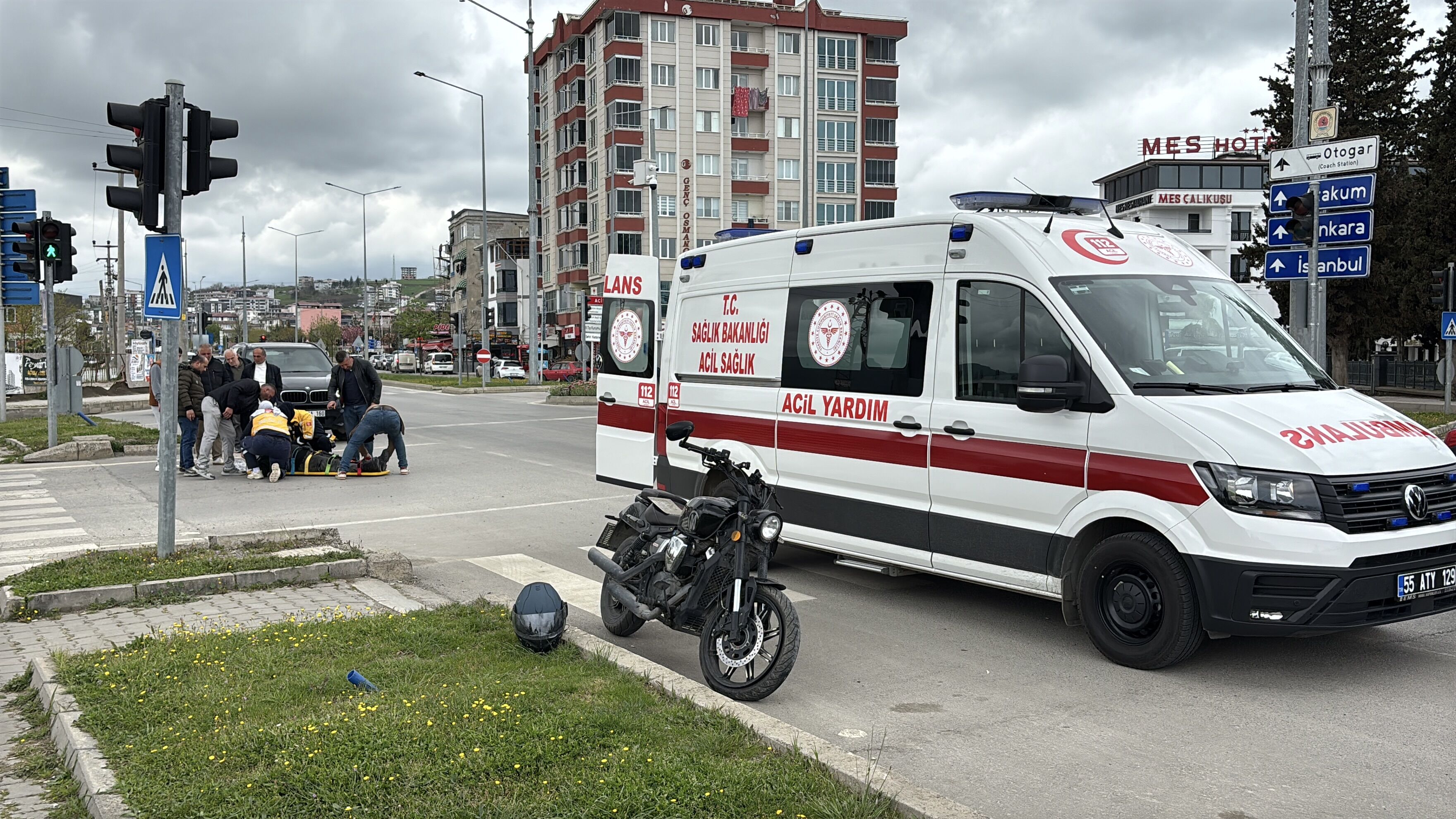 Samsun Barış Bulvarı’nda kaza!