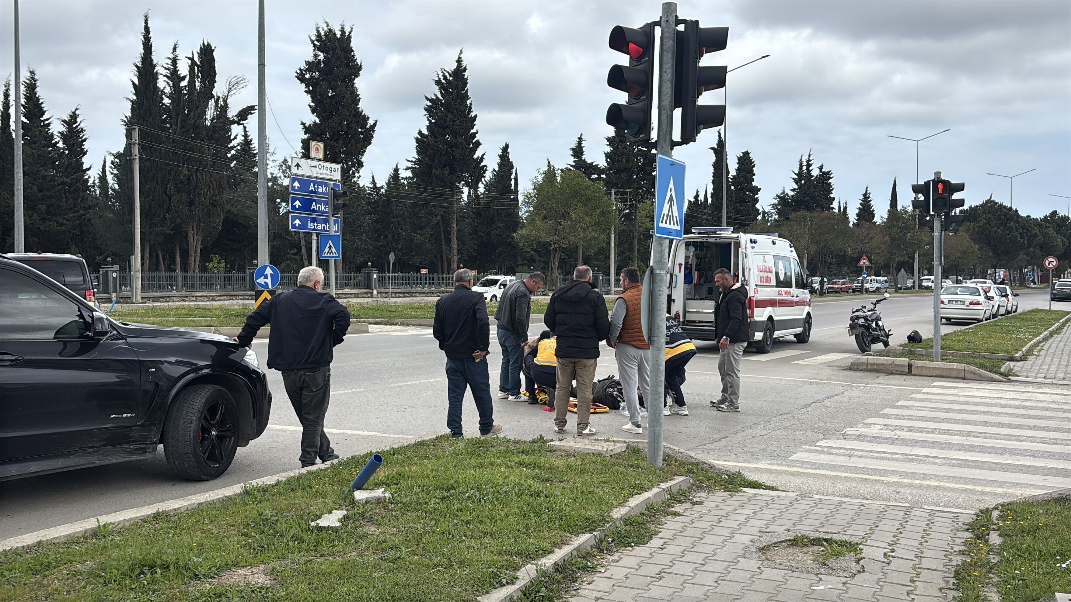 Samsun Barış Bulvarı’nda kaza!