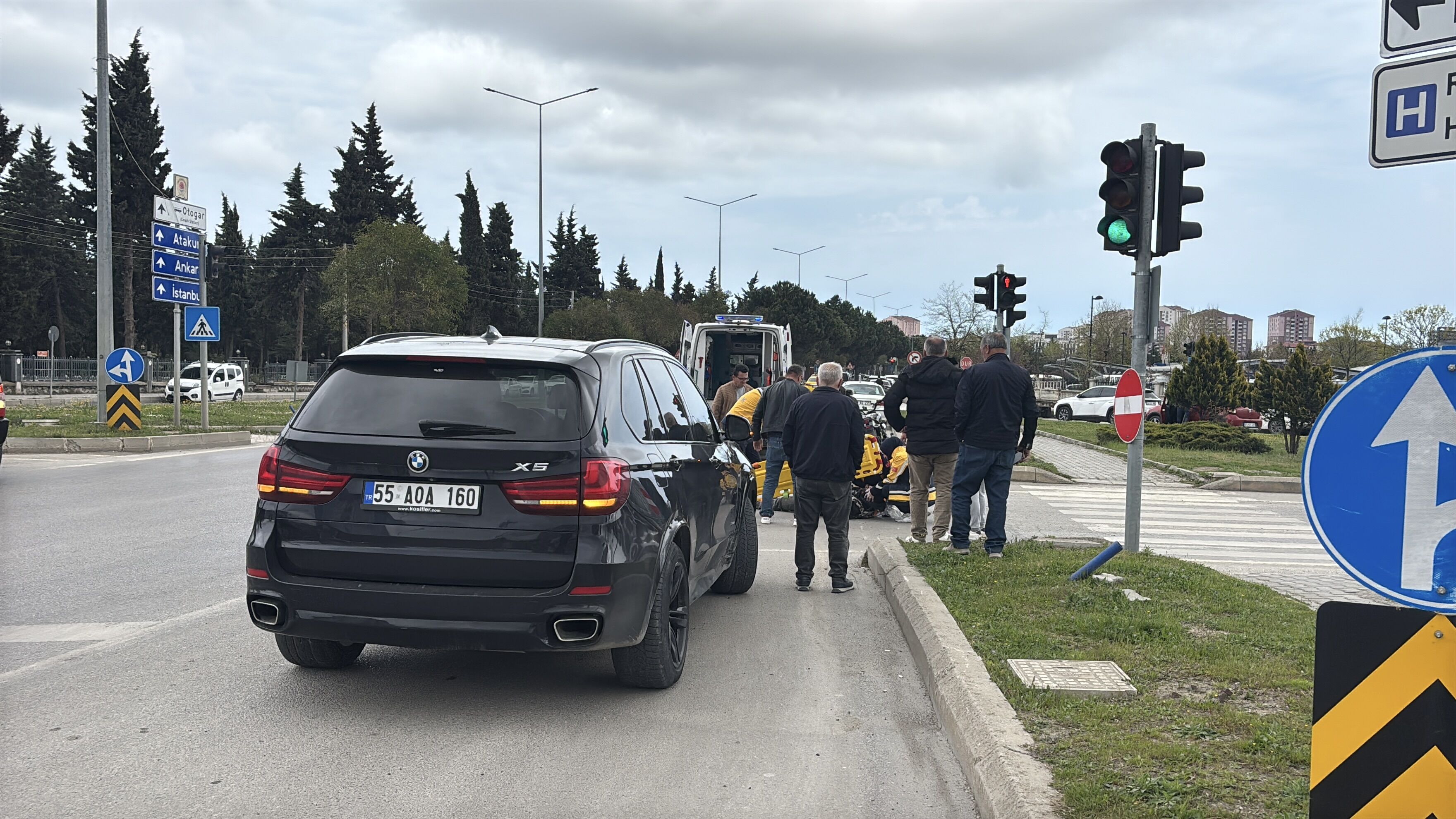 Samsun Barış Bulvarı’nda kaza!