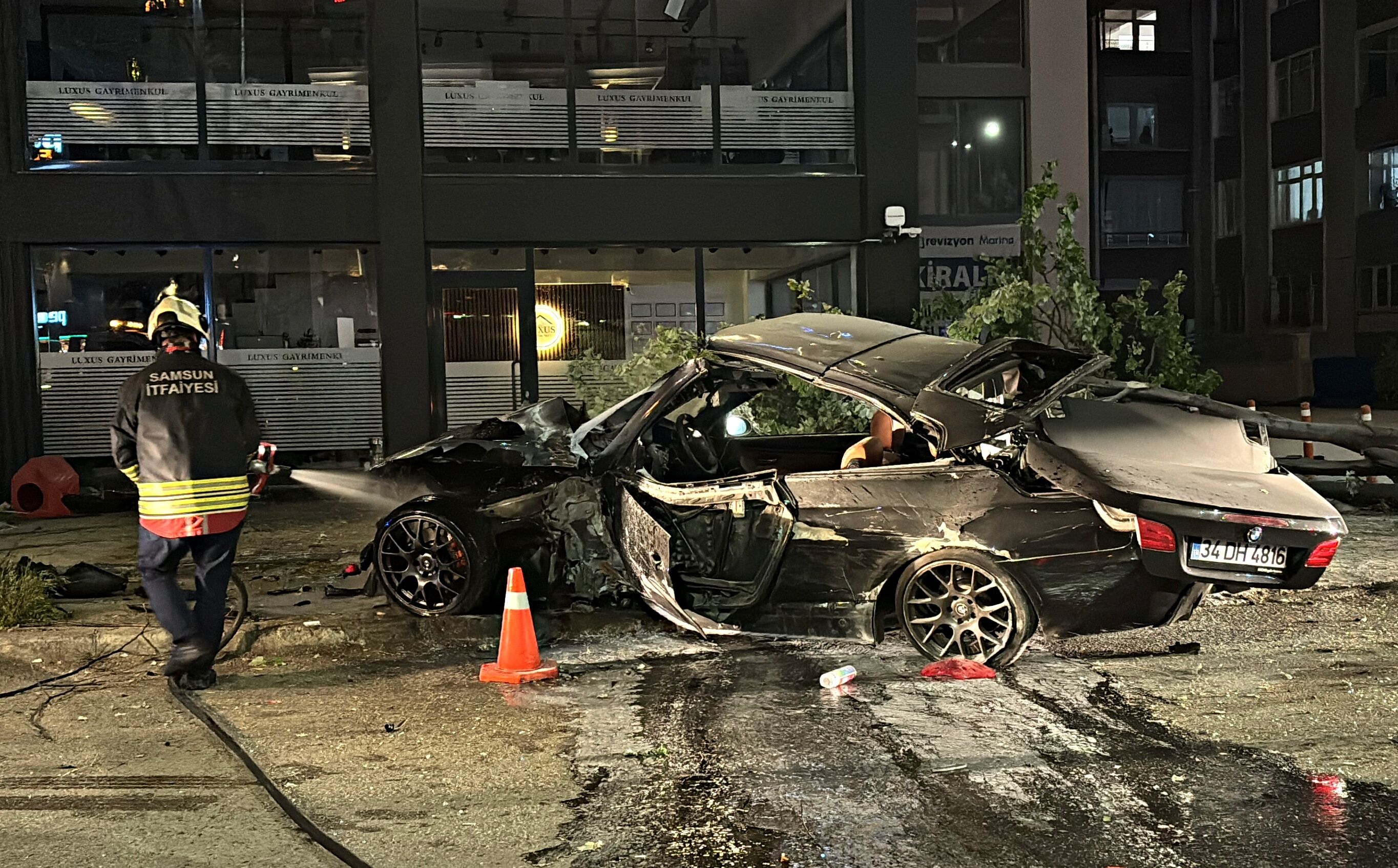 Samsun'da kaza: Ortalık savaş alanına döndü!