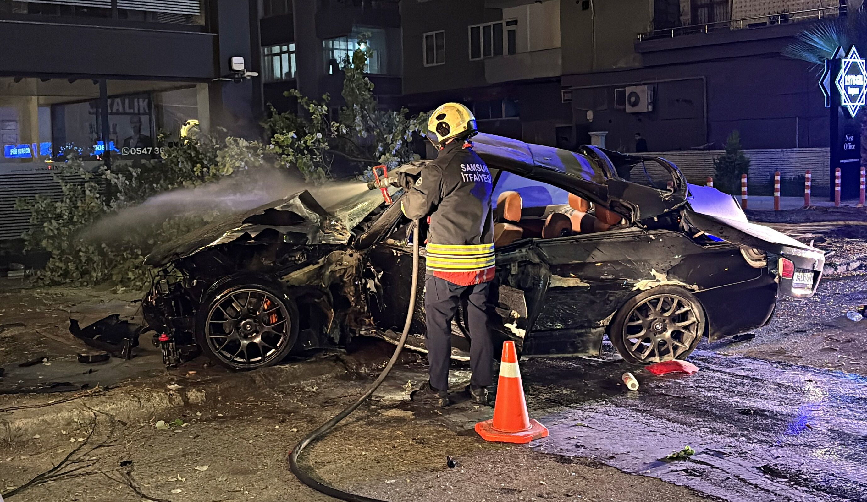 Samsun'da kaza: Ortalık savaş alanına döndü!
