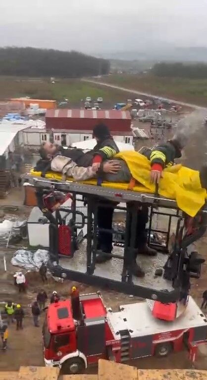 samsun haber: Samsun'da iş kazası! İşçi vinçle kurtarıldı 