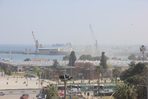 samsun haber: Samsun'da limandan yayılan toz bulutu şehri sardı!