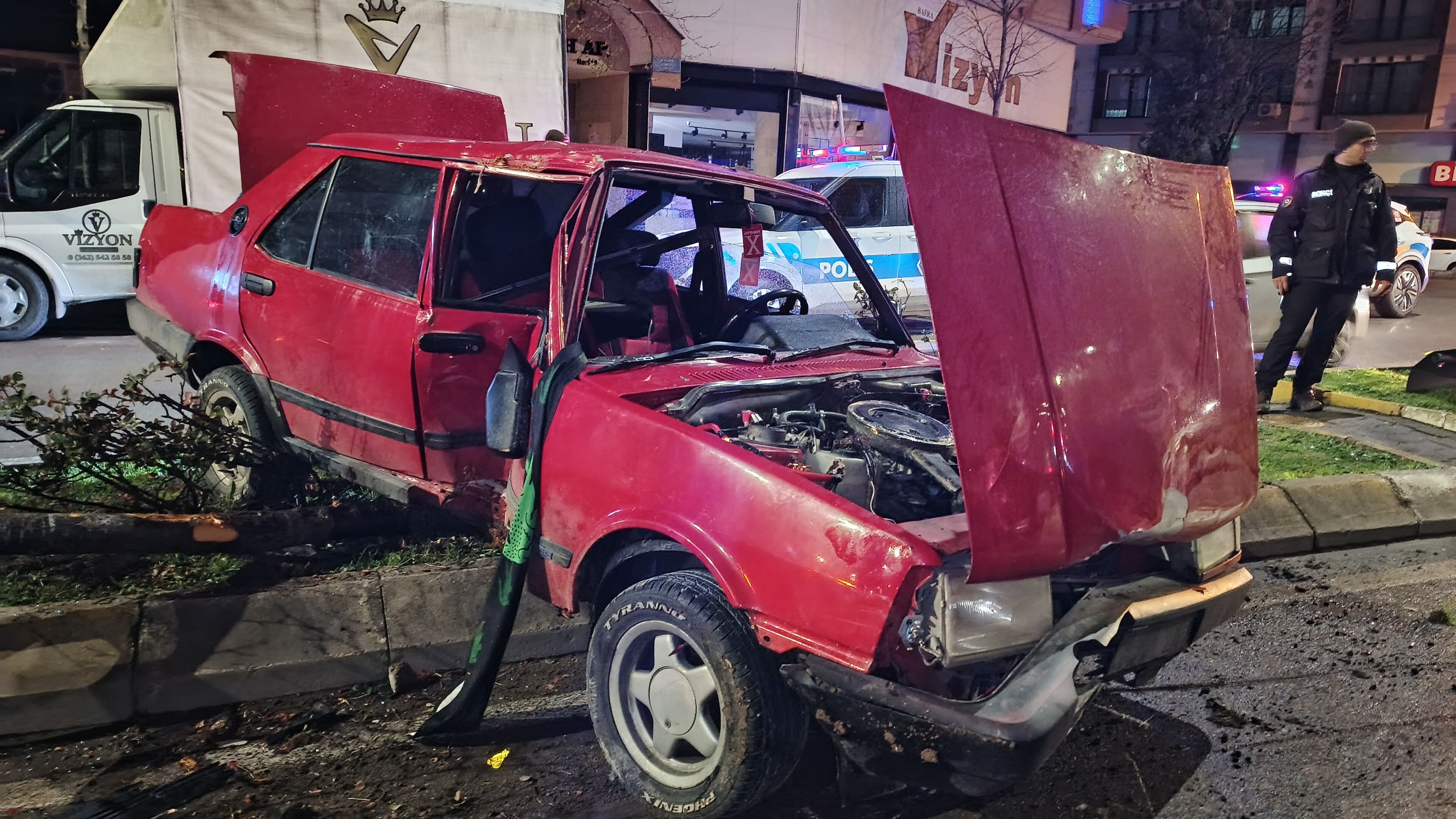 Samsun Bafra'da’da akıl almaz kaza!