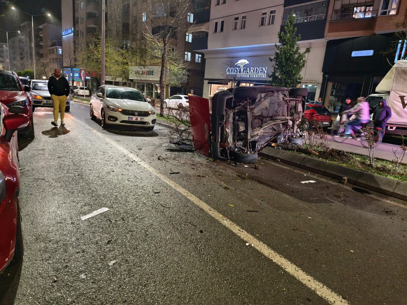 Samsun Bafra'da’da akıl almaz kaza!