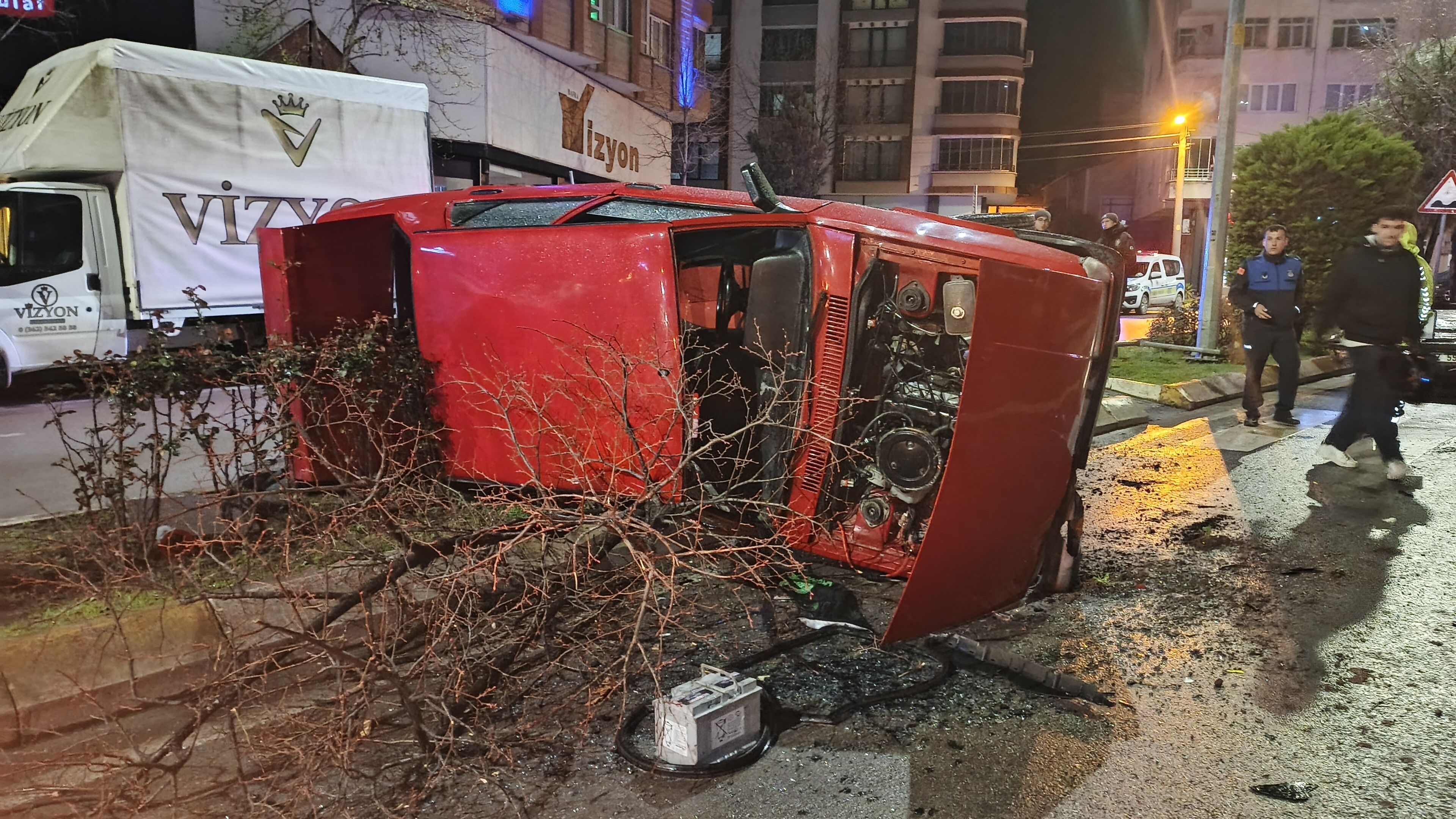 Samsun Bafra'da’da akıl almaz kaza!