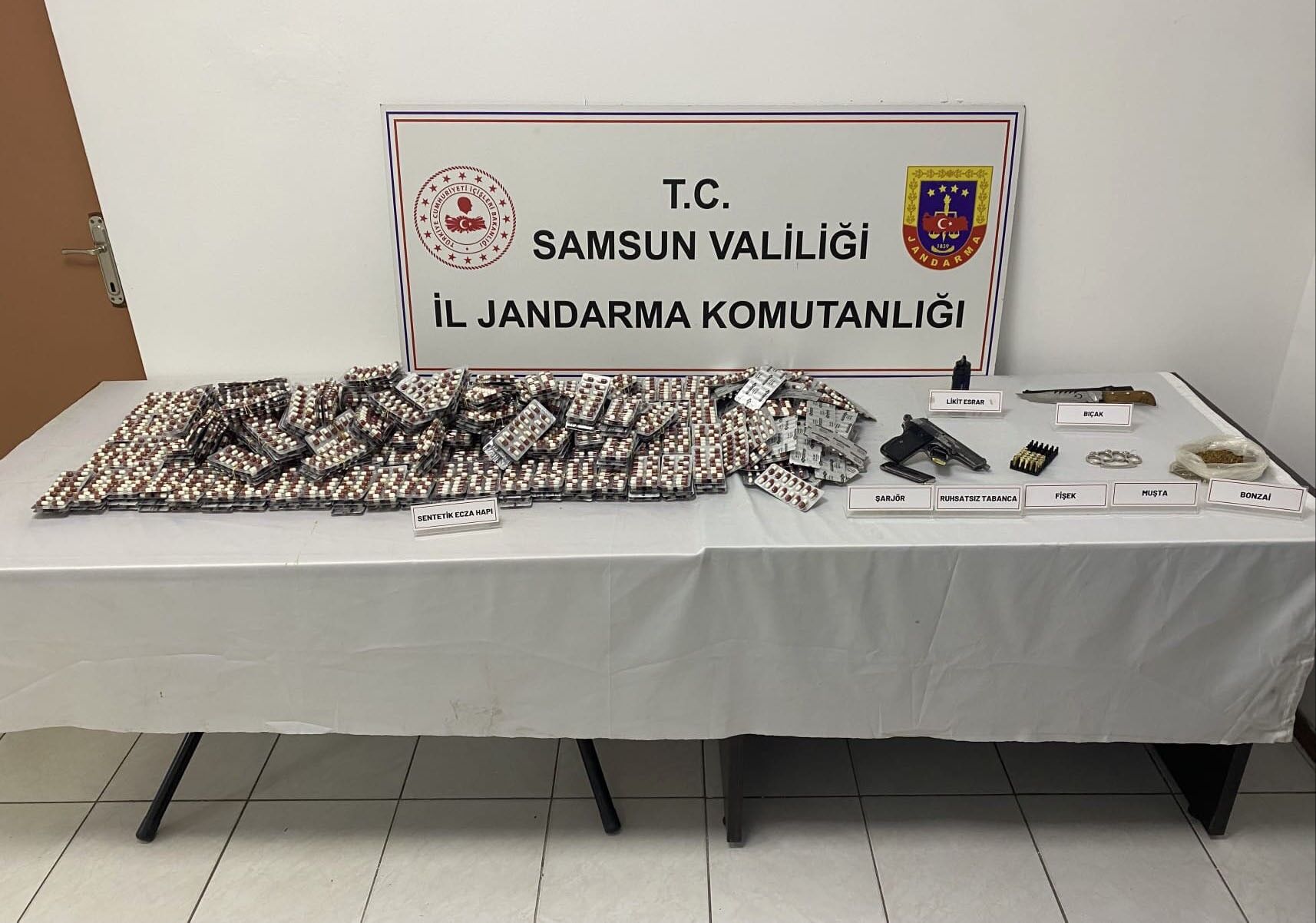 Samsun'da oto tamirciye zehir baskını! 