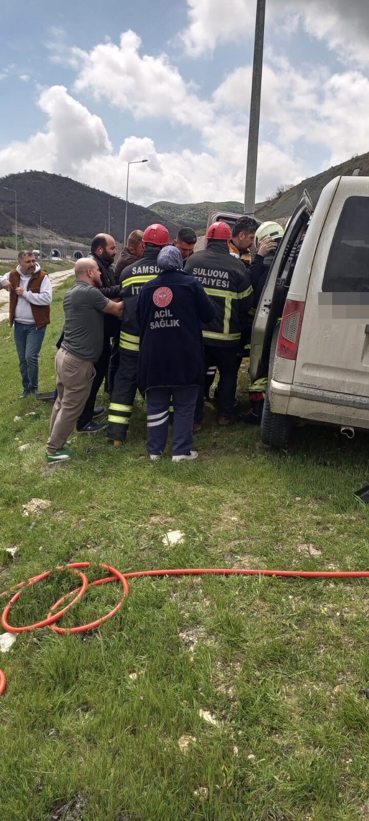 Samsun istikametinde kaza! Yaralılar var