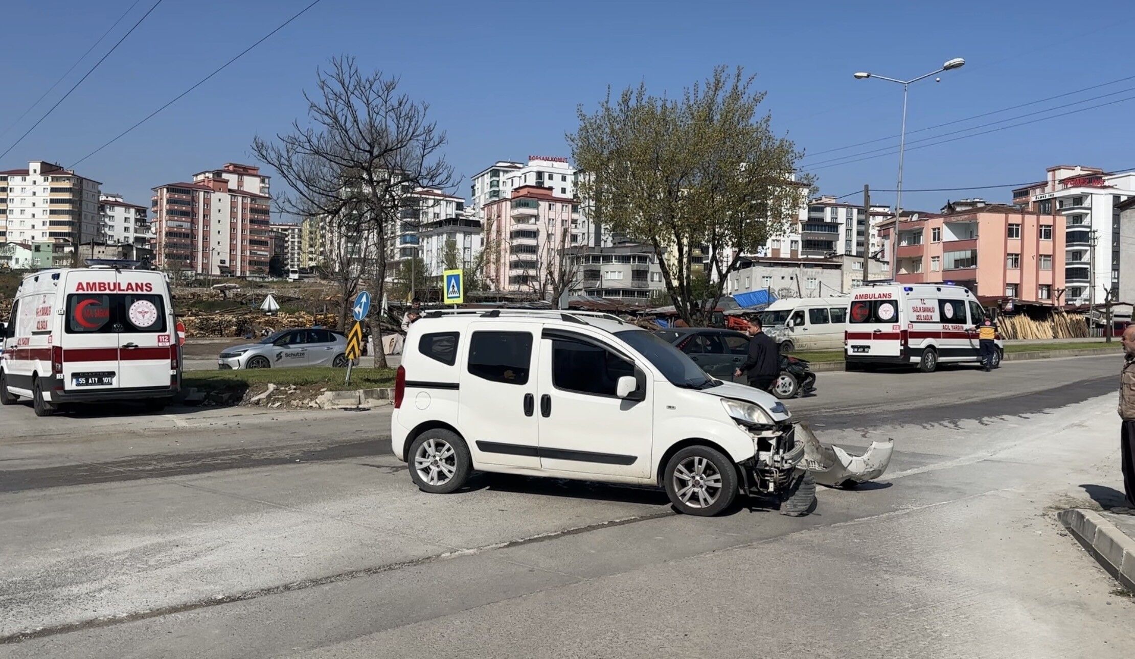 Samsun’da kavşakta korkutan kaza!