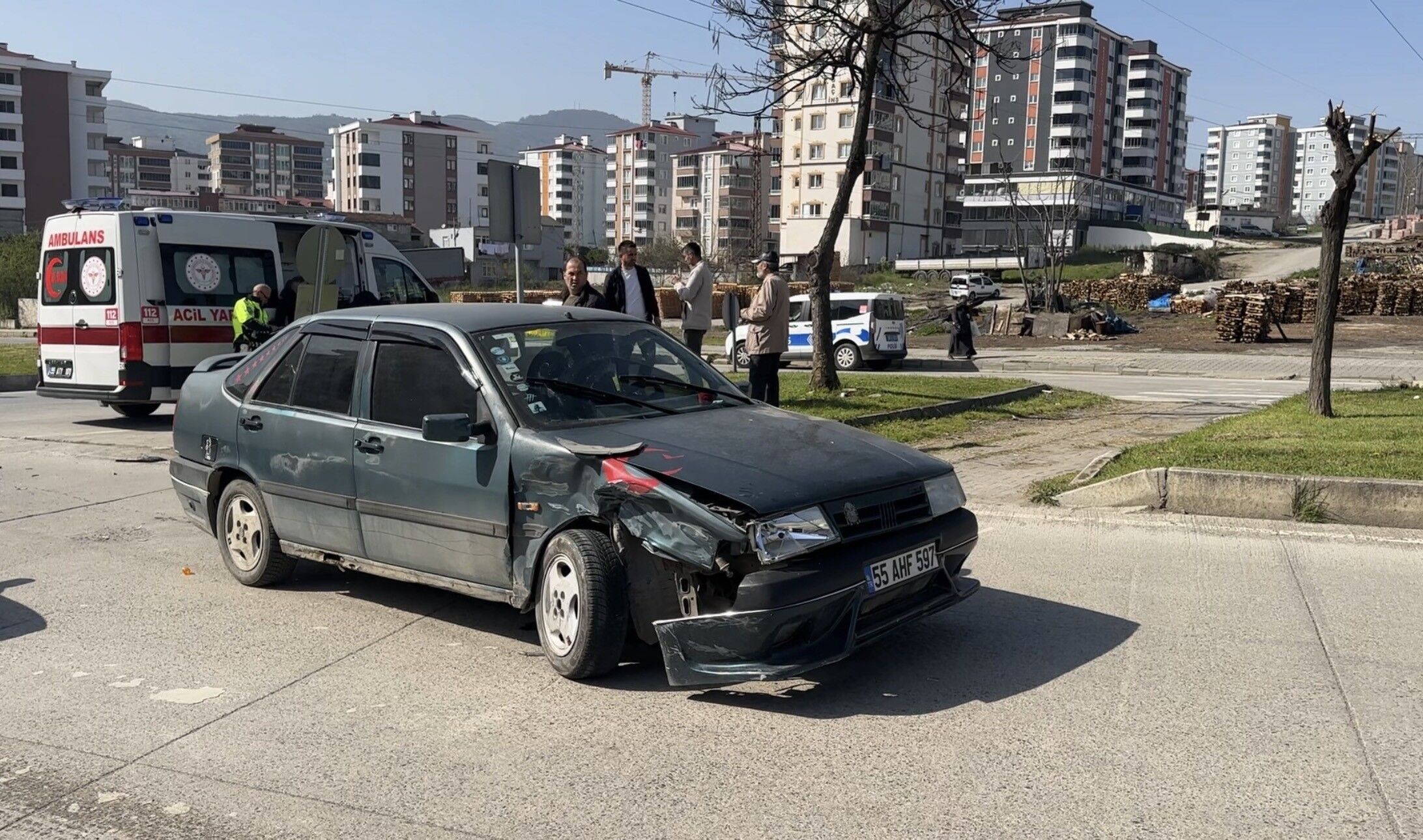 Samsun’da kavşakta korkutan kaza!
