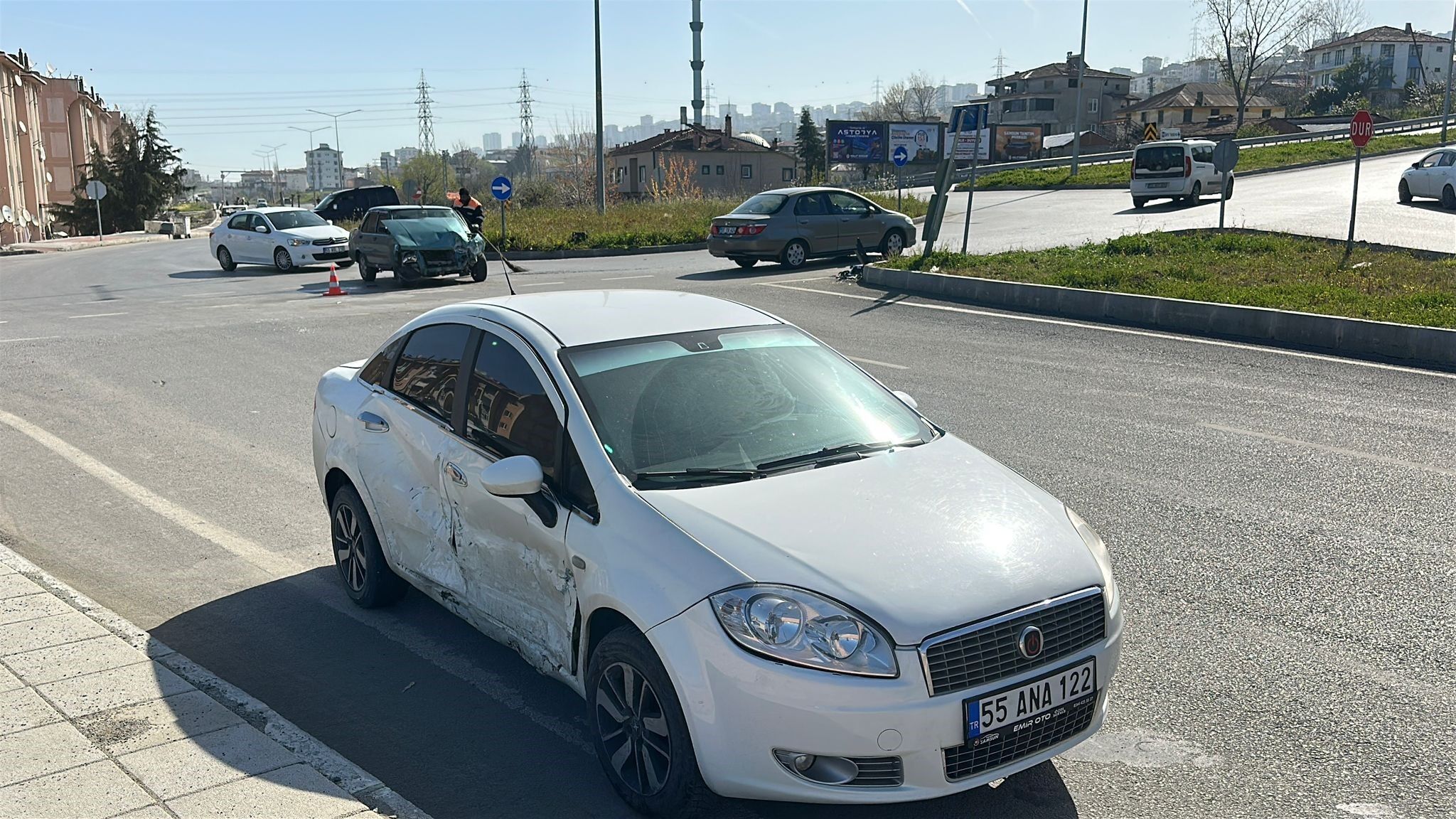 Samsun’da aynı noktada yine kaza! 4 yaralı