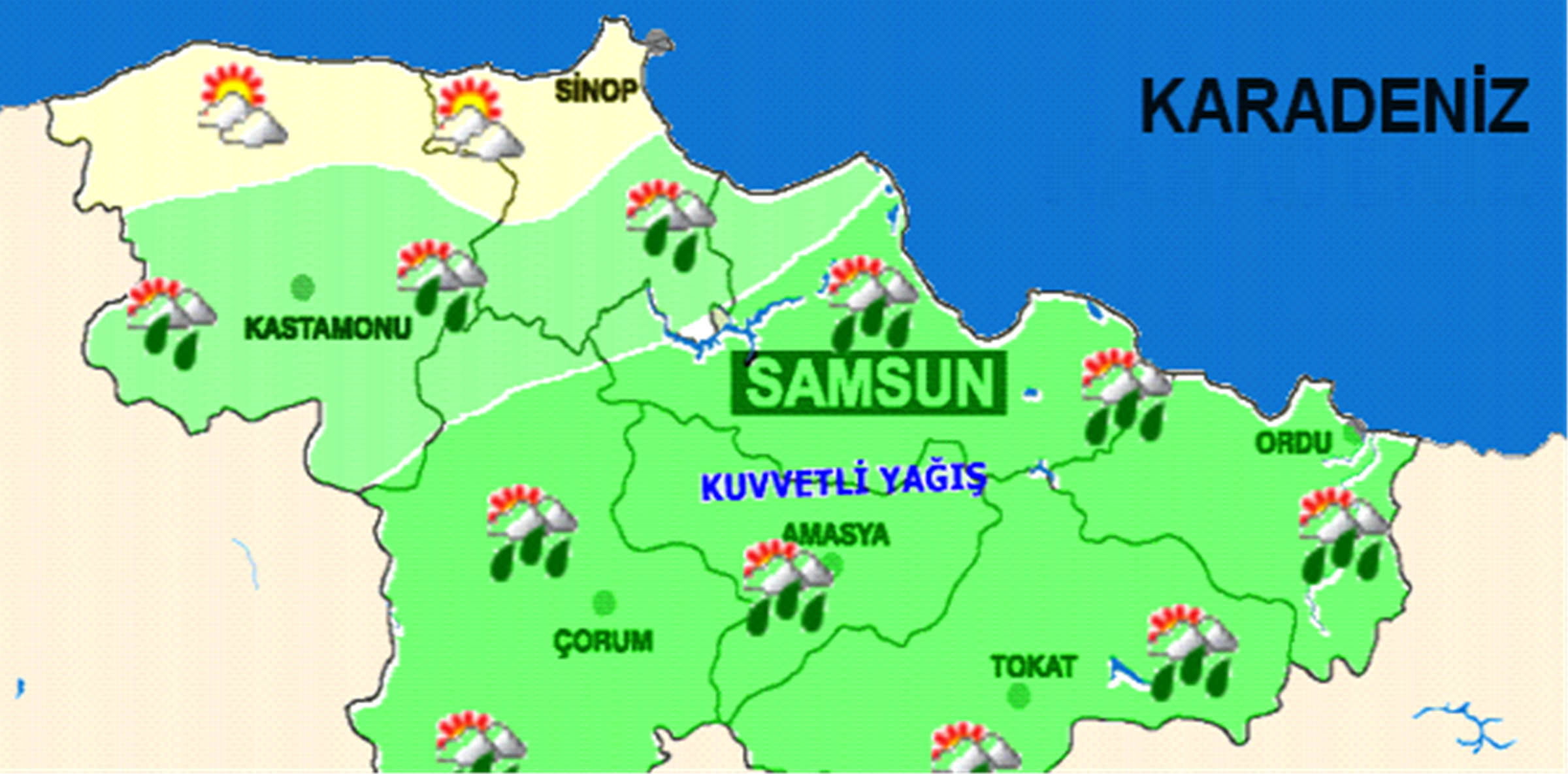 samsun haber: Meteoroloji verileri açıklandı! Samsun öne çıktı