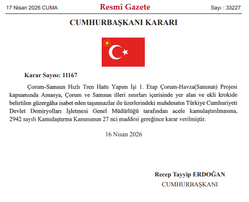 samsun haber: Çorum-Samsun hızlı tren hattı için kritik karar!