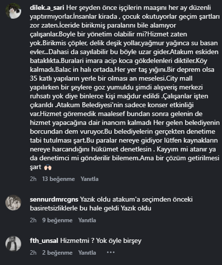 Atakumlulara göre Serhat Türkel başarısız 