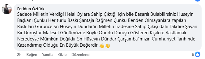 Çarşambalılara göre Hüseyin Dündar başarılı 