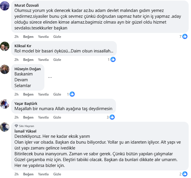 Çarşambalılara göre Hüseyin Dündar başarılı 